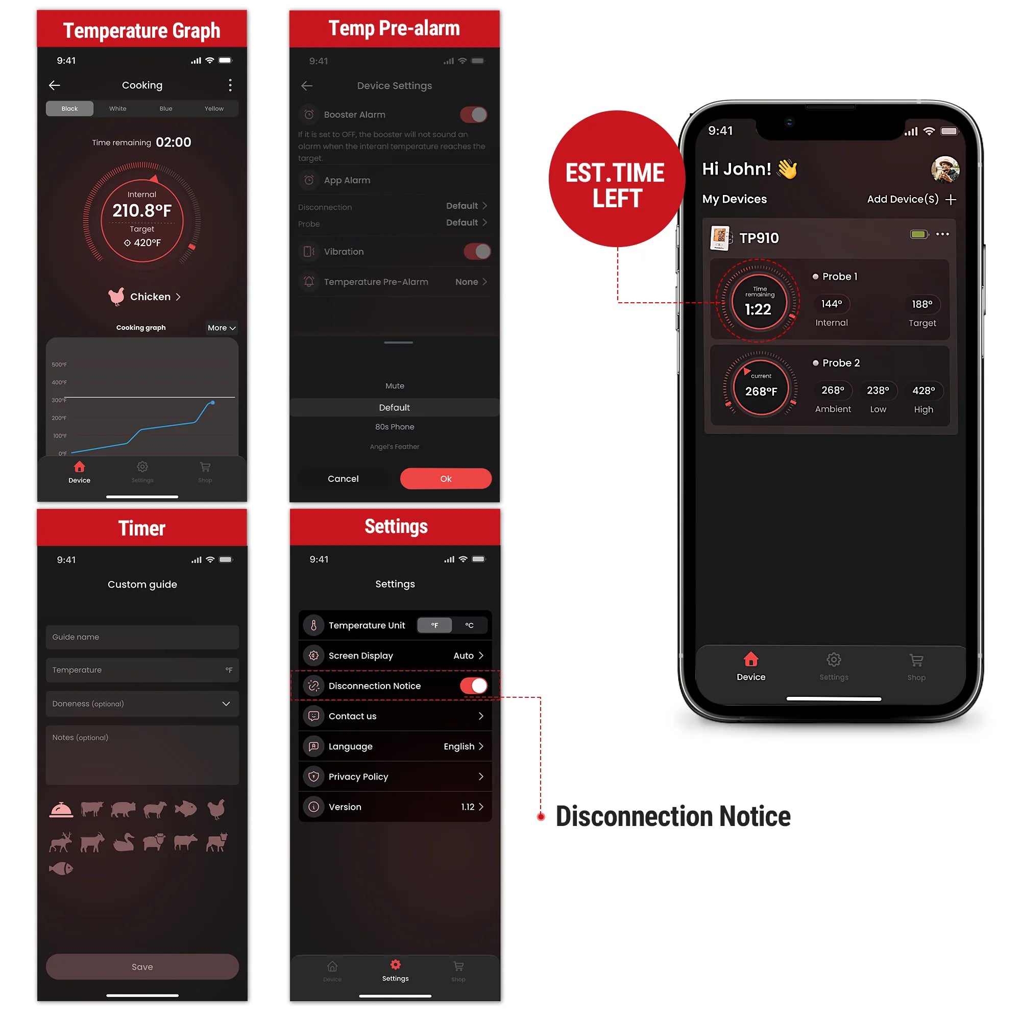 TempPro TempSync Elite TP910 Termometro Carne Bluetooth