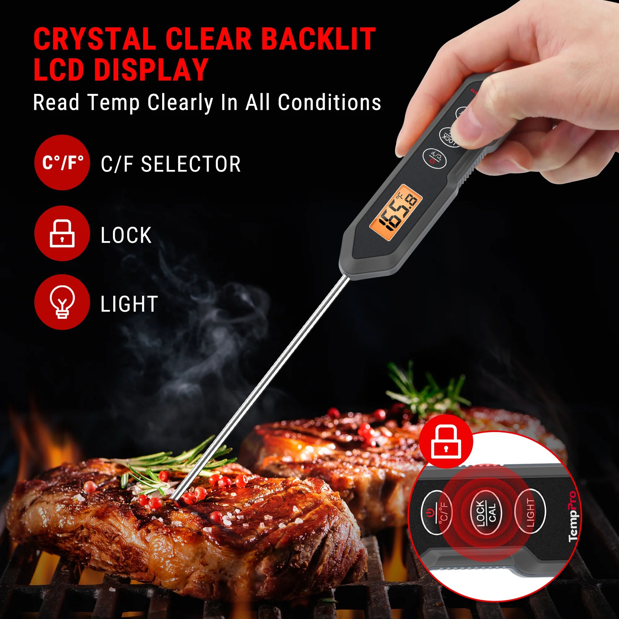 TempPro TempSwift Core TP15HW termometro carne istantaneo impermeabile