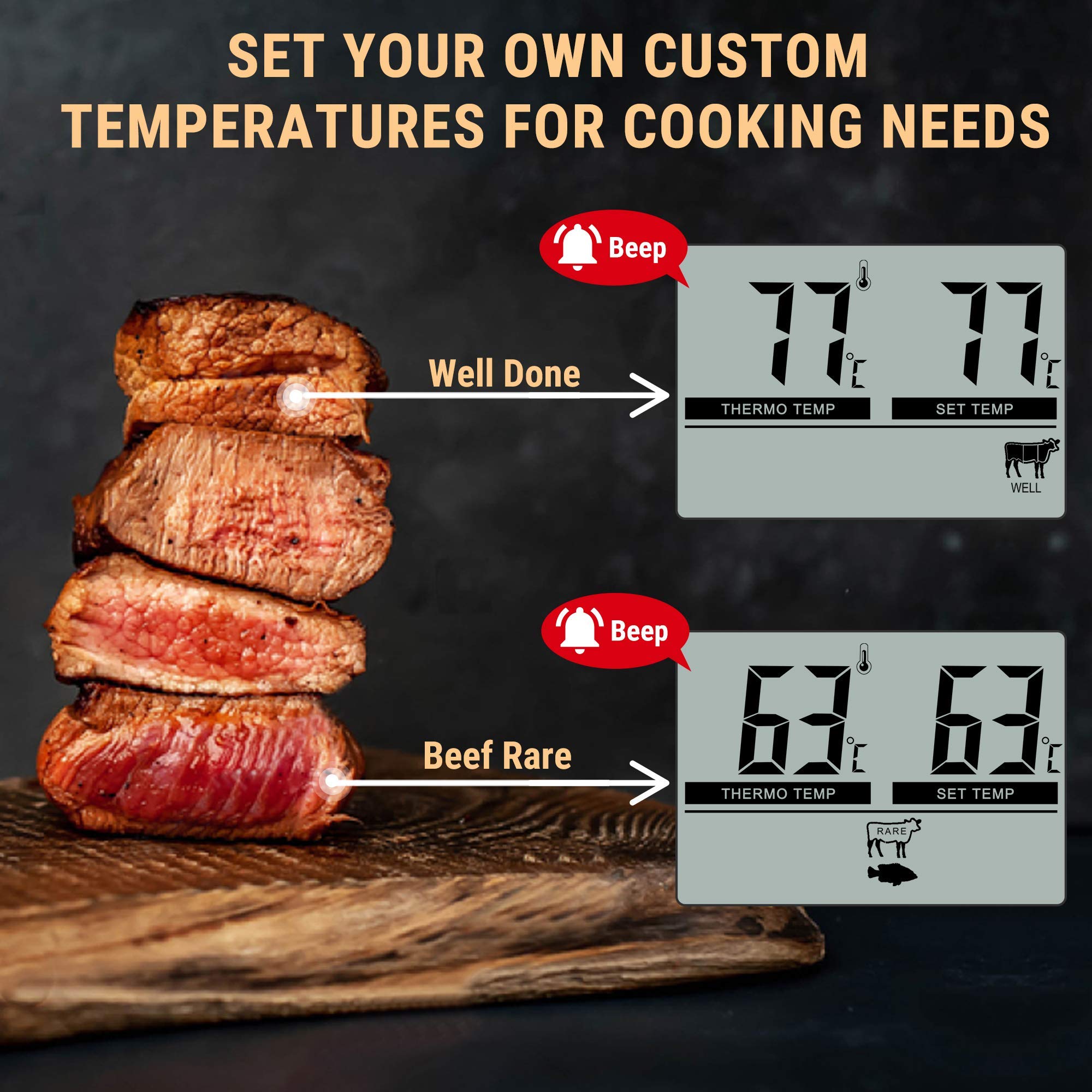 ThermoPro TP04 Termometro Carne Digitale Sonda Timer