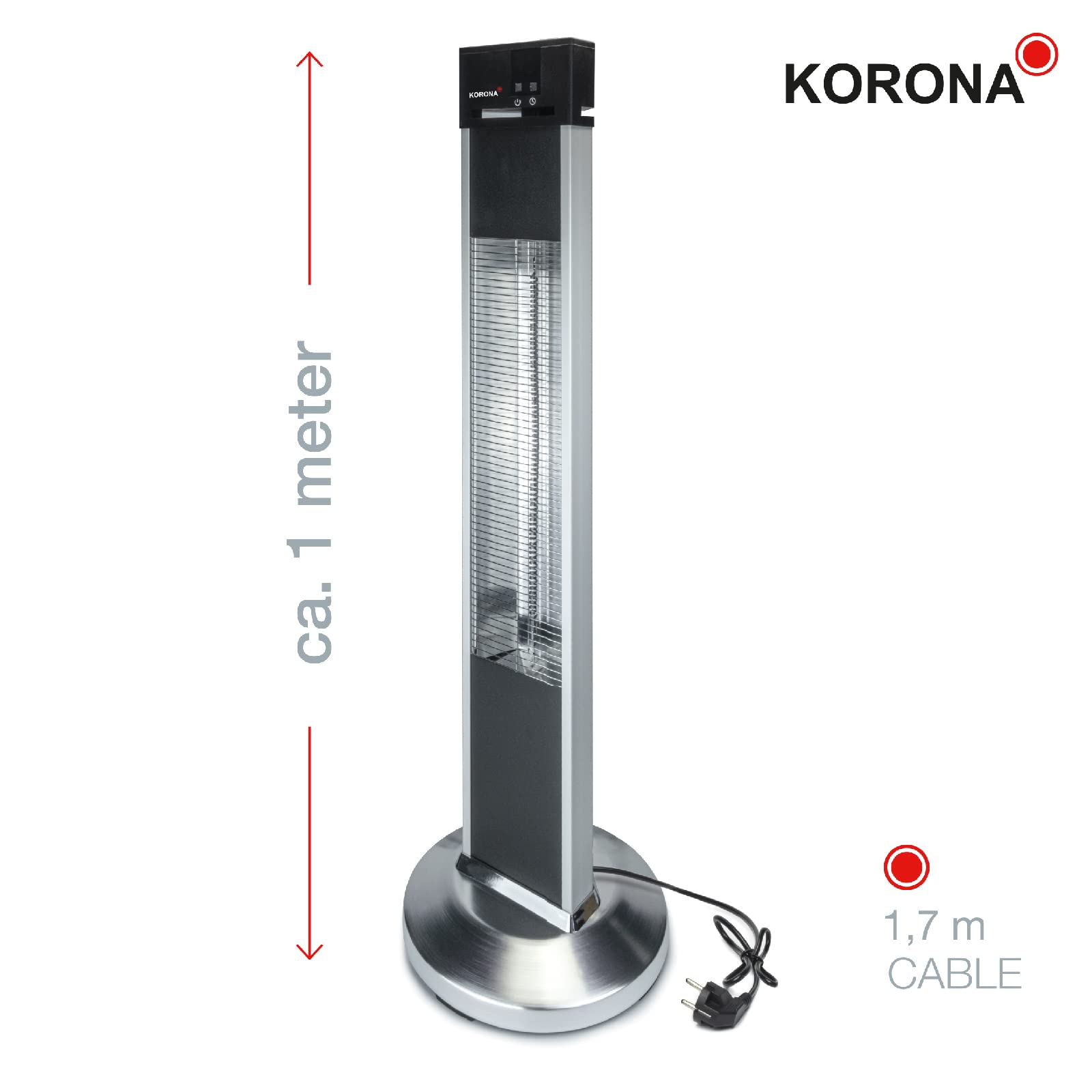Korona 60000 stufa elettrica esterni 2000W carbonio