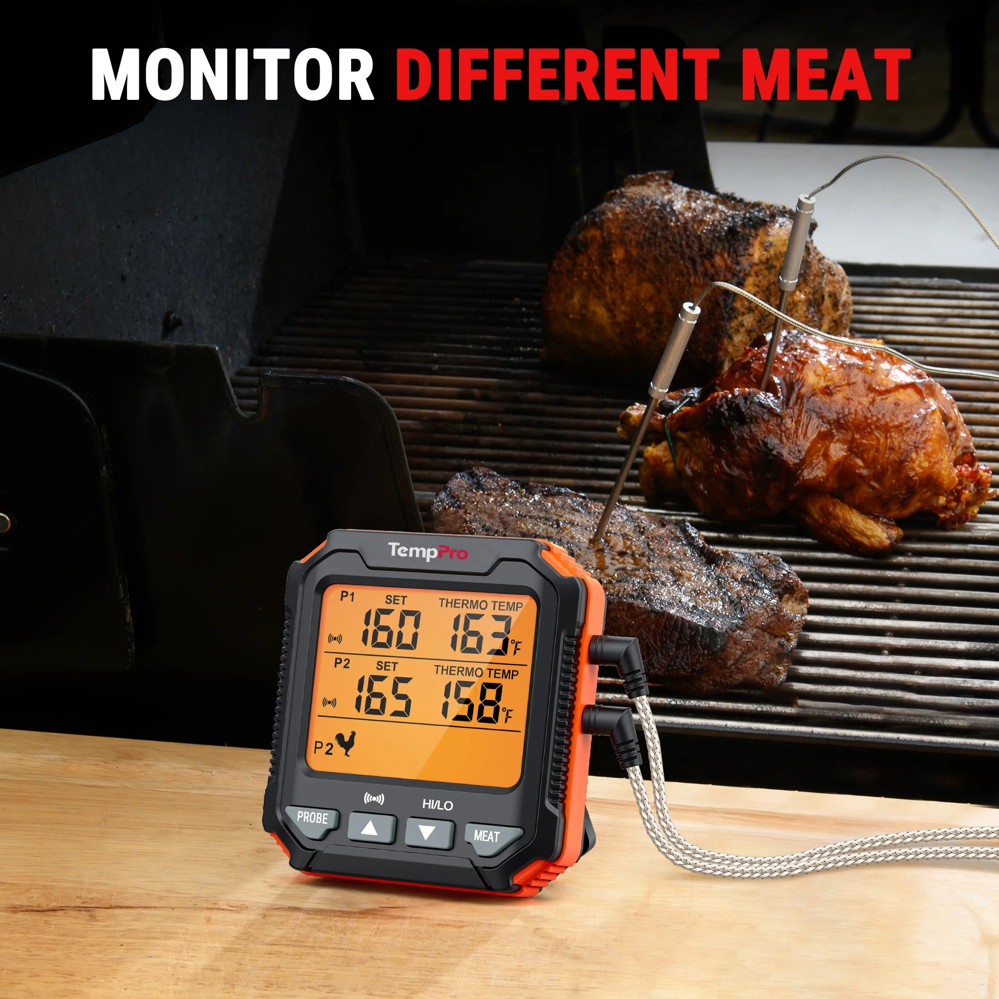 TempPro TempTrack Plus TP717 termometro carne 2 sonde