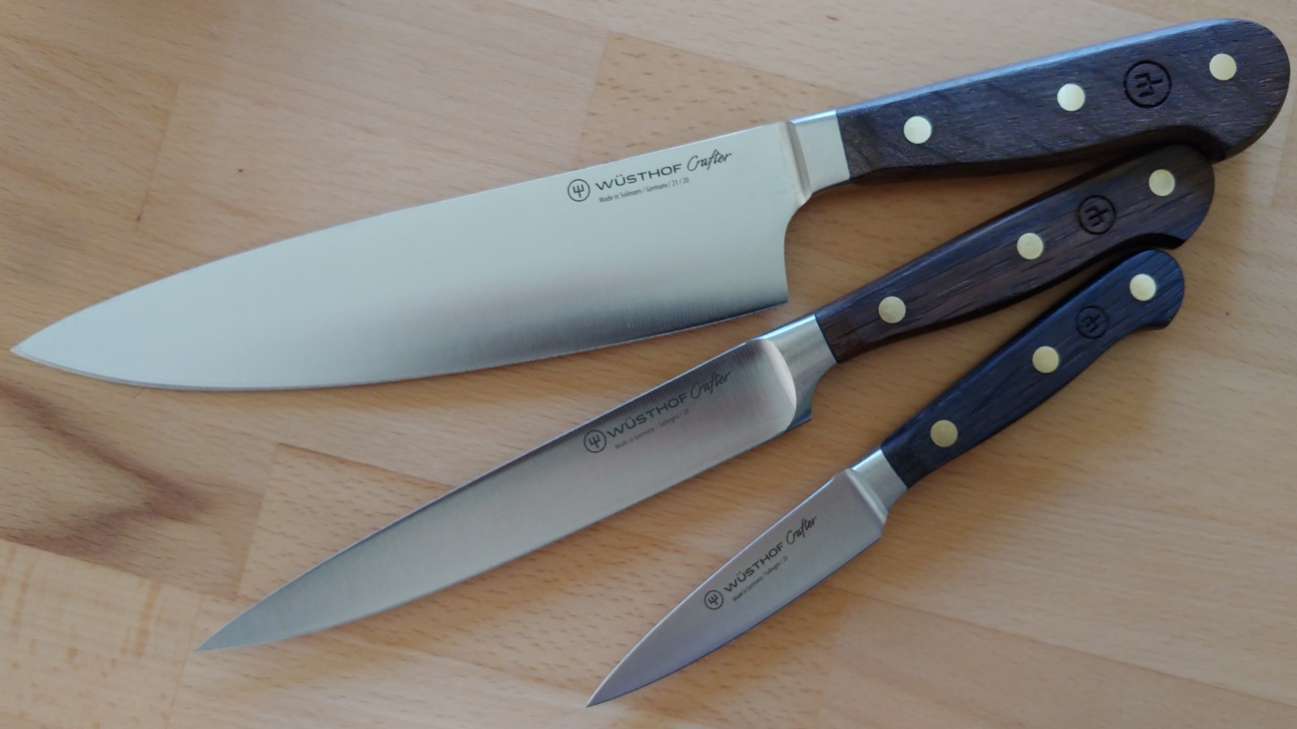 Wüsthof Crafter blocco 6 coltelli manico rovere affumicato