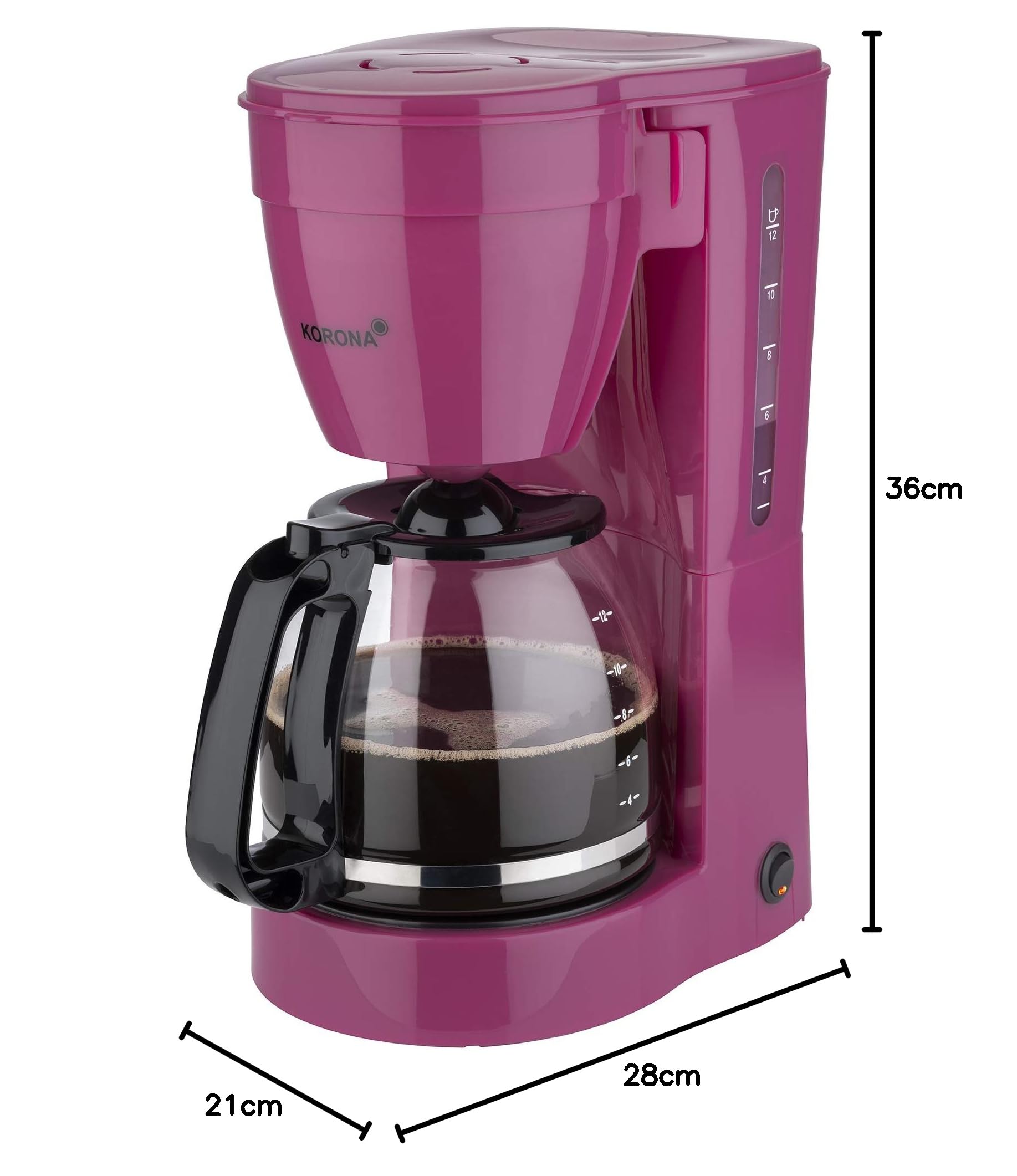 Korona 10119 caffettiera filtro 1,5 L 12 tazze viola 800 W