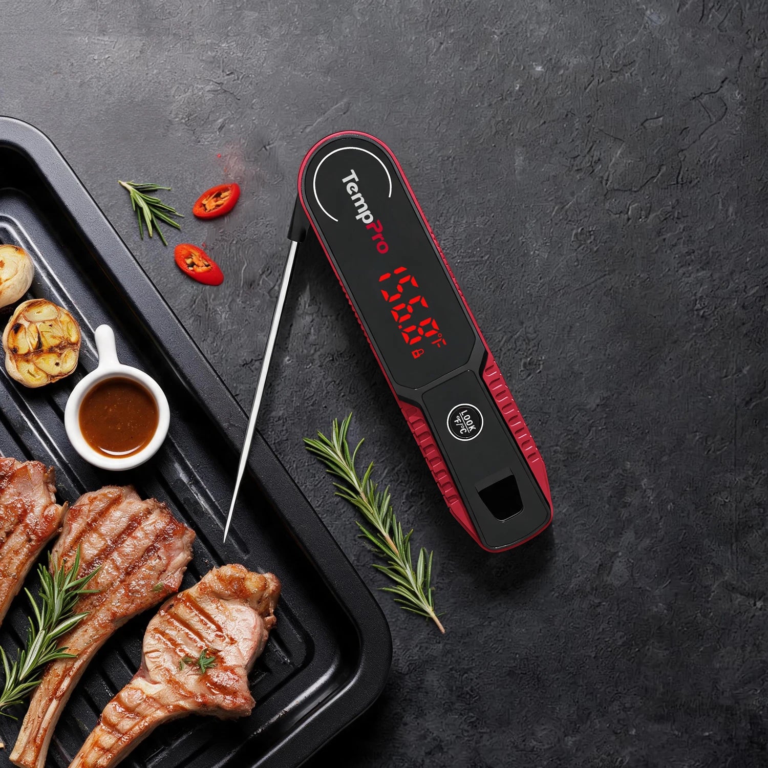 TempPro TP622W termometro carne istantaneo rosso 1 sec