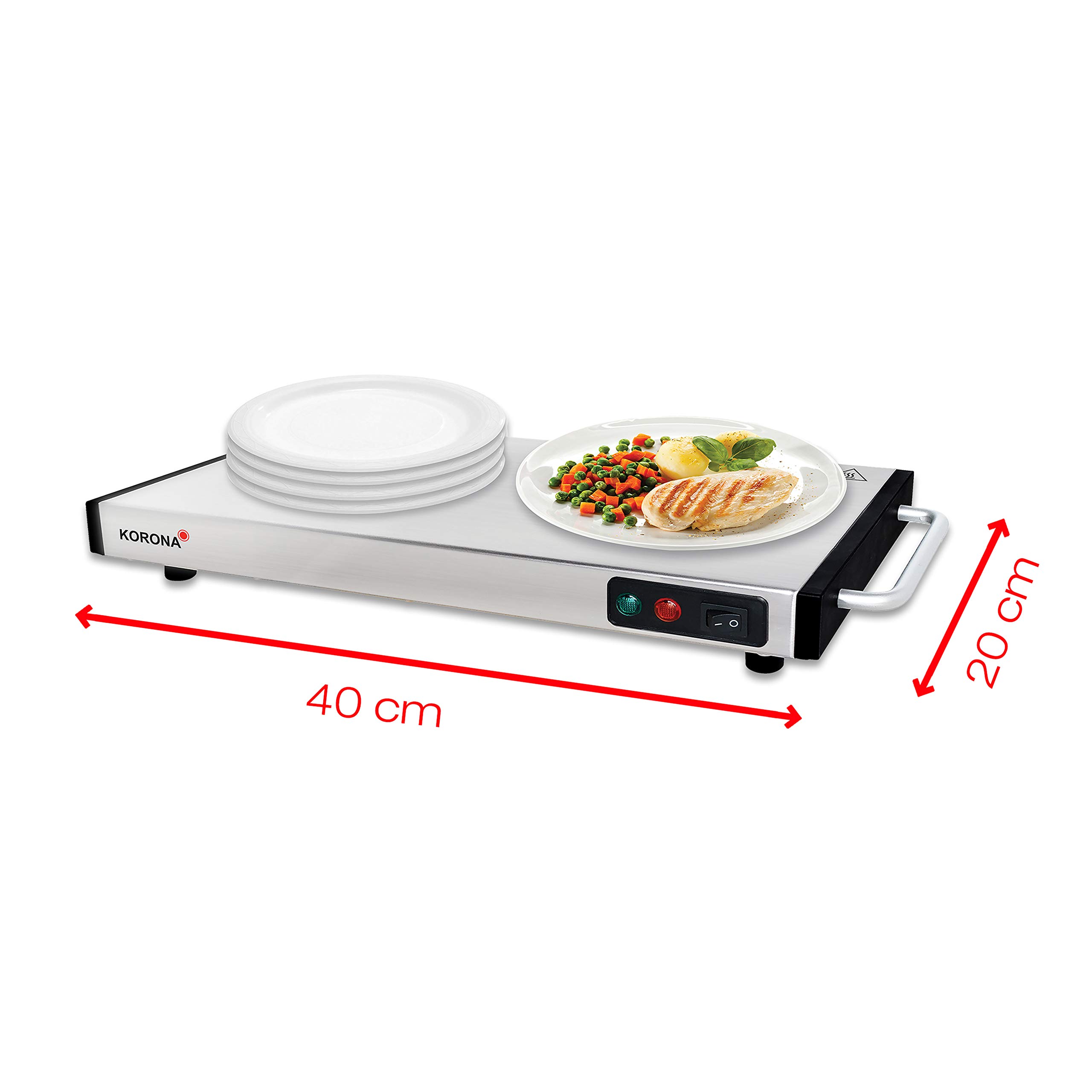 Korona 59500 piastra riscaldante 40x20 cm senza fili 1100 W