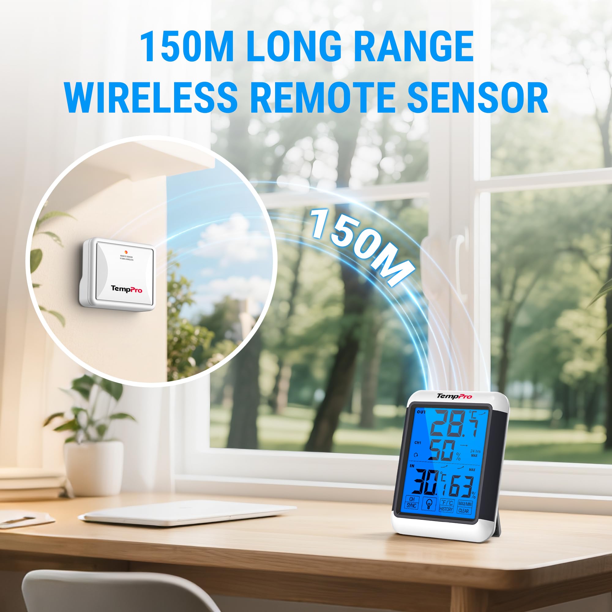 ThermoPro TP65 Termoigrometro Wireless Retroilluminato