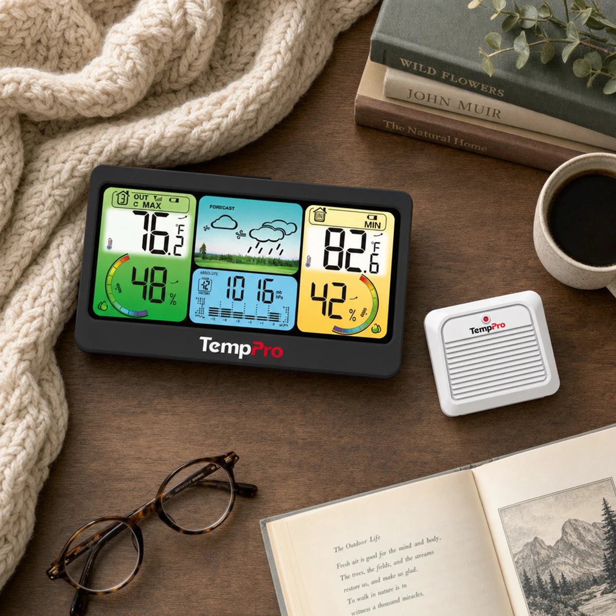 TempPro TempAir Plus TP280B stazione meteo wireless 7"