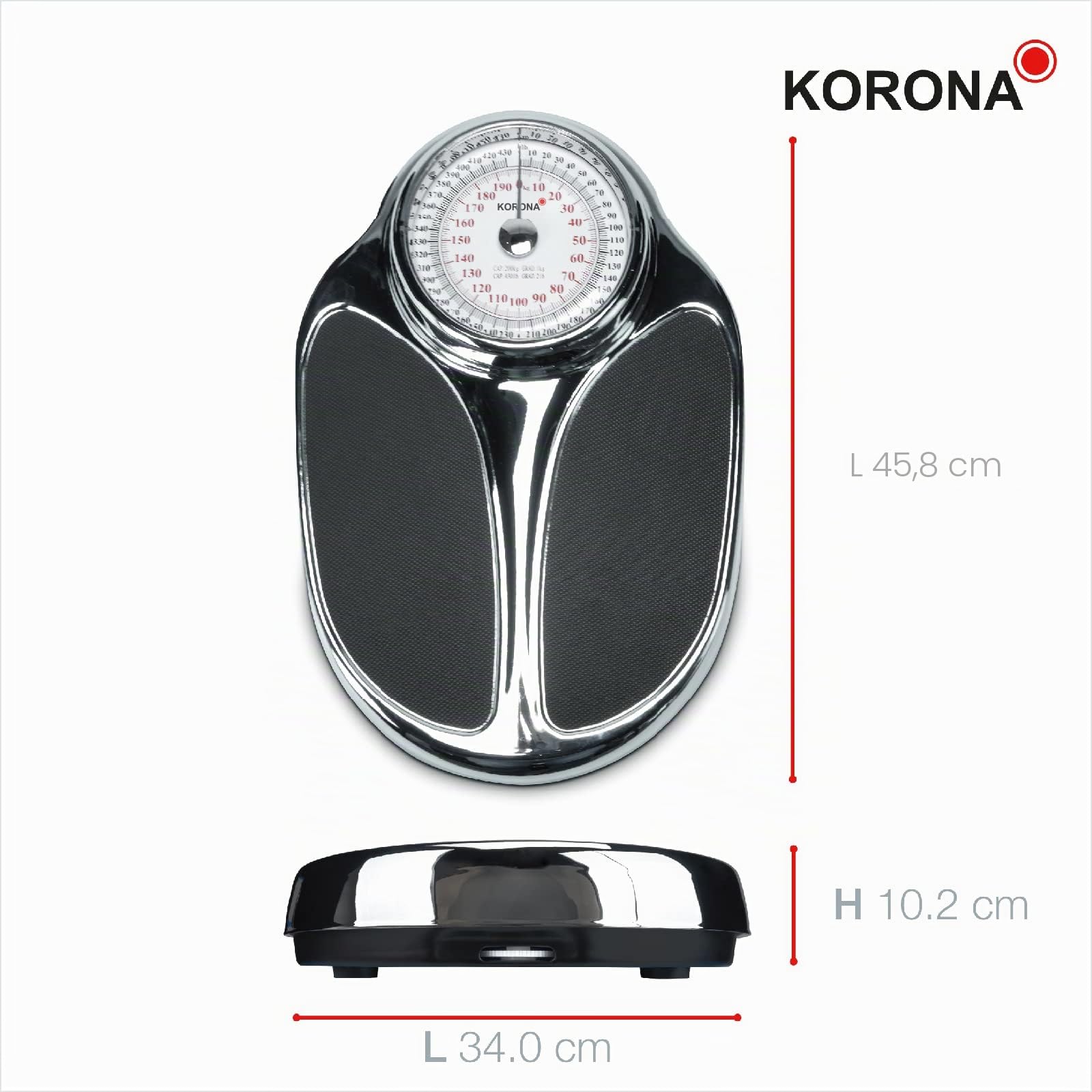 Korona Theo 7776 bilancia pesapersone meccanica 200 kg